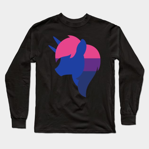 Bi-corn Pride Silhouette Long Sleeve T-Shirt by kired25